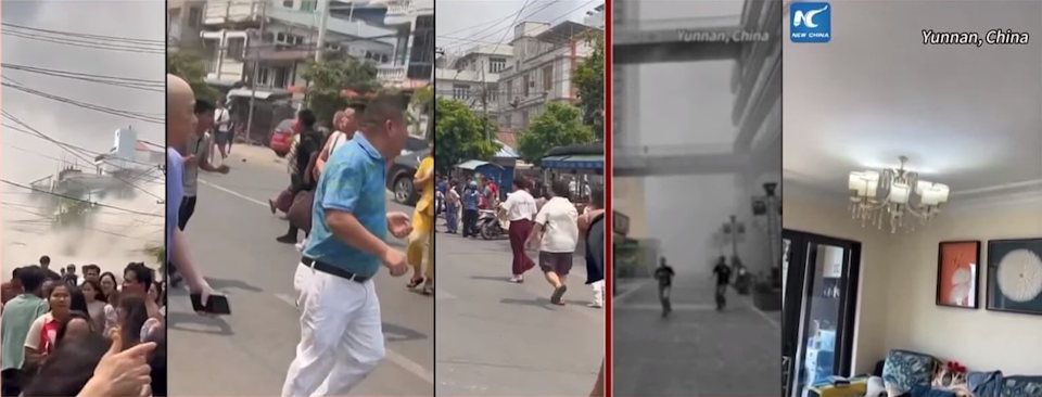 Η στιγμή της κατάρρευσης του ουρανοξύστη στην Μπανγκόκ