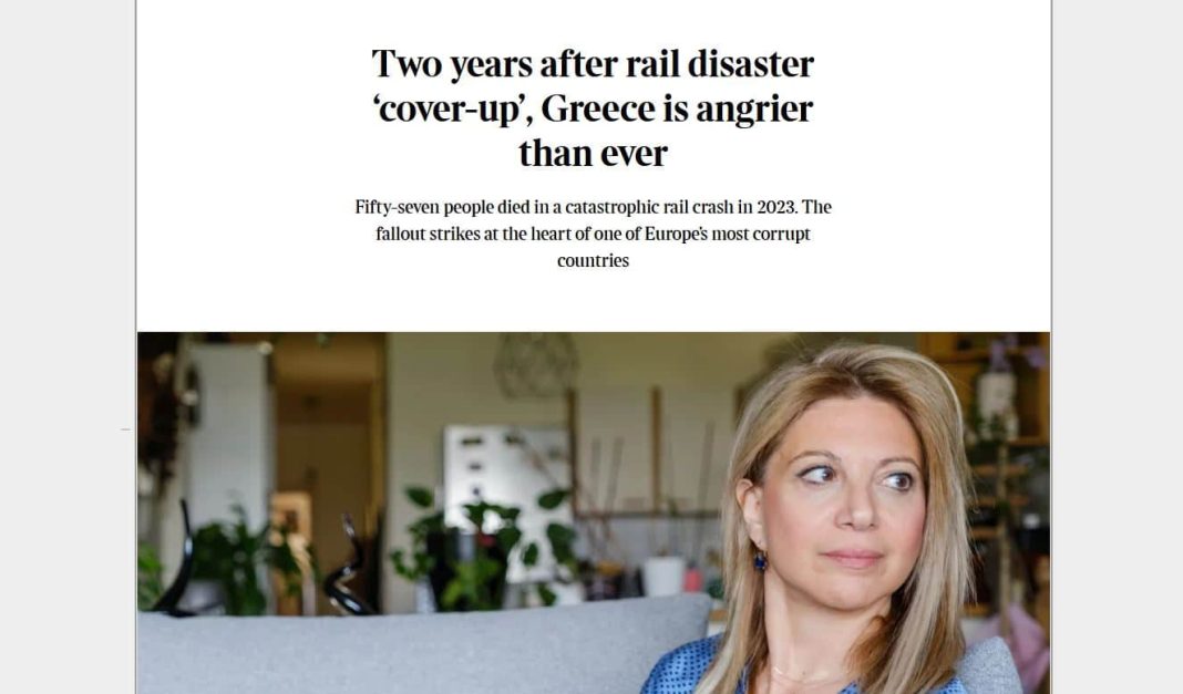 «Θέλω να αποδοθεί δικαιοσύνη»: Καρυστιανού στους Sunday Times – Πίεση στην κυβέρνηση Μητσοτάκη λόγω Τεμπών