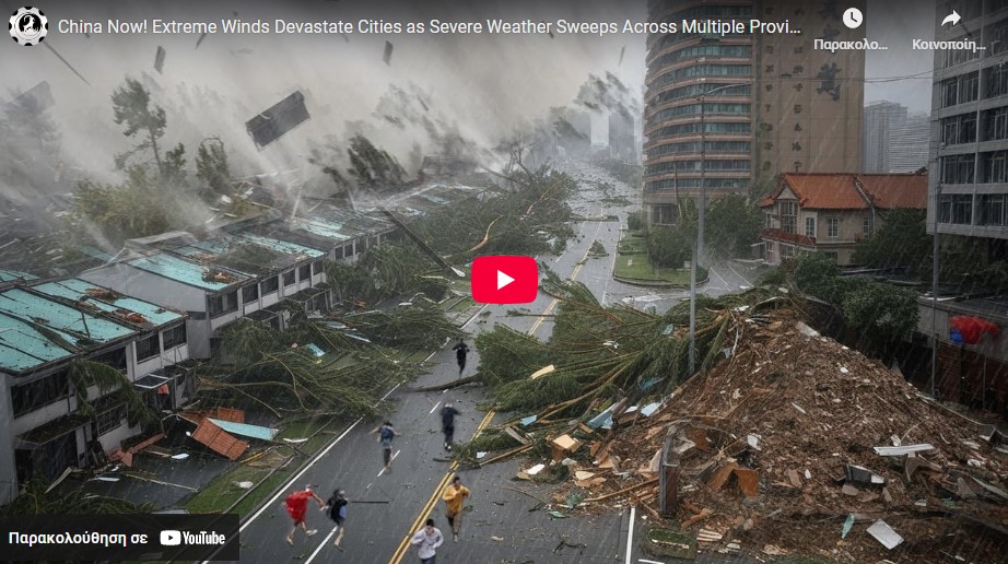 Κίνα: Ακραίοι άνεμοι 13 (!) Μποφόρ καταστρέφουν πόλεις – Σφοδρή κακοκαιρία σαρώνει πολλές επαρχίες